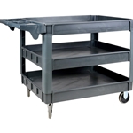 Ironton 500-Lb 3-Shelf Utility Cart - 46-3/5"W x 25-2/5"D x 32-7/10"H