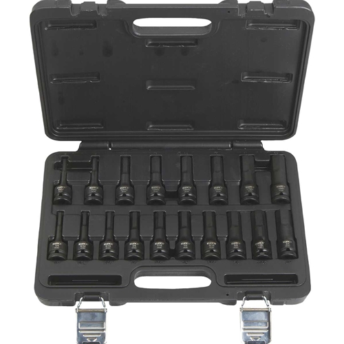 Klutch 1/2in.-Drive Impact Hex Socket Set - 18-Pieces & SAE/Metric