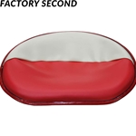 FACTORY SECOND | International Harvester HM Pan Seat - 4-Bolt Mount - Red & White Vinyl