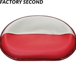 FACTORY SECOND | International Harvester HM Pan Seat - Rail Mount - Red & White Vinyl