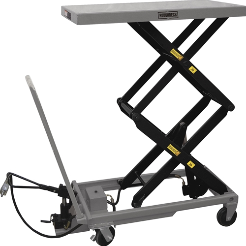 Roughneck Air/Hydraulic Lift Table Cart - 770-Lb Capacity