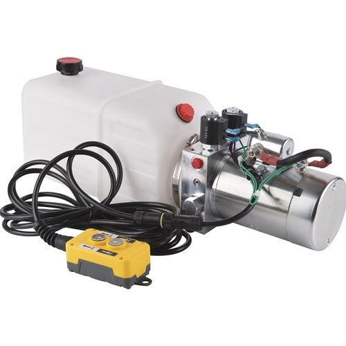 NorTrac Dump Trailer Power Unit with 12V DC Motor - For Double-Acting & 1.1-Gal Reservoir