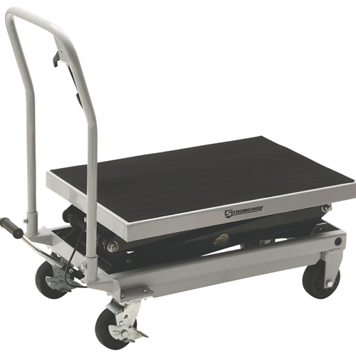 Strongway 2-Speed Hydraulic Rapid Lift XT Table Cart - 1000-Lb Capacity & 54.25in Lift