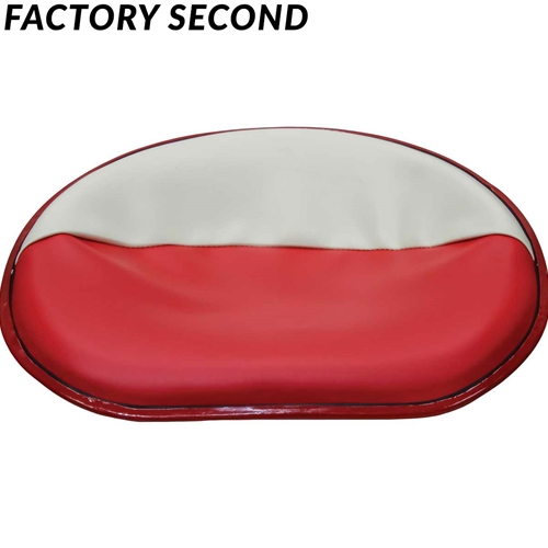 FACTORY SECOND | International Harvester HM Pan Seat - 4-Bolt Mount - Red & White Vinyl