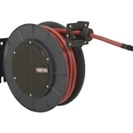 Ironton Auto-Rewind Air Hose Reel with 3/8in. x 50ft. Hybrid Polymer Hose - 300 PSI