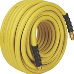 Klutch Oil-Resistant Rubber Air Hose - 1/2in. x 50ft. with 1/2in.-3/8in. Reducer & 300 PSI