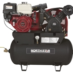 NorthStar Portable Gas-Powered Air Compressor - Honda GX390 OHV Engine, 30-Gallon Horizontal Tank & 24.4 CFM @ 90 PSI
