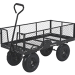 Strongway Steel Jumbo Garden Wagon - 1400-lb Capacity & 50"L x 24.1"W x 26.75"H