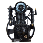 CASTAIR | 5-7.5 HP 2-stage recip. comp. pump w/  oil | inline 2-cylinder | flywheel o.d 16.875"