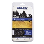 TriLink | Saw Chain | 20 In. | 72 DL | 3/8 In. | .050 In. | Chisel Reduced Kickback | 2 Pack
