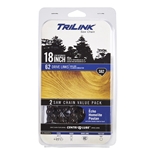 TriLink | Saw Chain | 18 In. | 62 DL | 3/8 In. LP | .050 In. | Semi-Chisel Reduced Kickback | 2 Pack