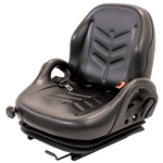 Uni Pro 55 Forklift Seat With Suspension | Black Vinyl | Orange Seatbelt