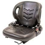 Uni Pro 58 Forklift Seat | Black Vinyl | Orange Seatbelt