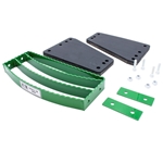 K&M | John Deere Offset 1-Step Bolt-On Tractor Flex Step | Green Powder Coat