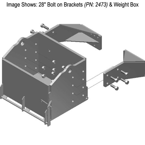 John Deere 8020TRRT HeavyDuty Weight Boxes FrontEnd Rock Box