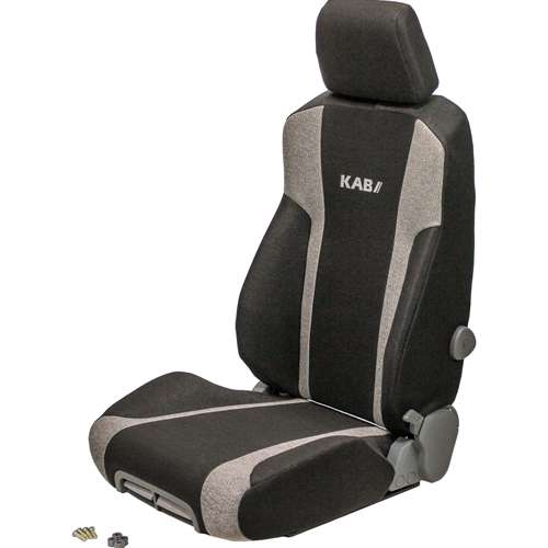 クッション 4個セット グレー ファブリック KAB | K4 | Seat Top | Black/Gray Fabric | 237548-03 | Tractorseats.com