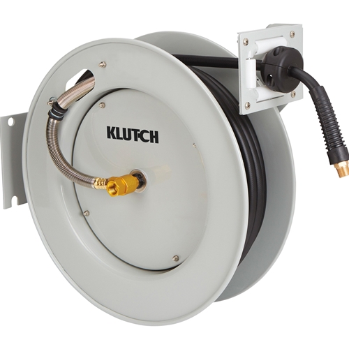 Auto-Rewind Air Hose Reel with Hybrid Polymer Hose | 3/8in x 50.. | Klutch 62249