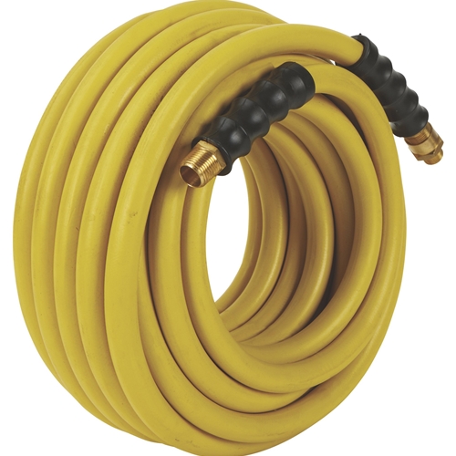 Klutch Oil-Resistant Rubber Air Hose - 1/2in. x 100ft. with 1/2in.-3/8in. Reducer & 300 PSI