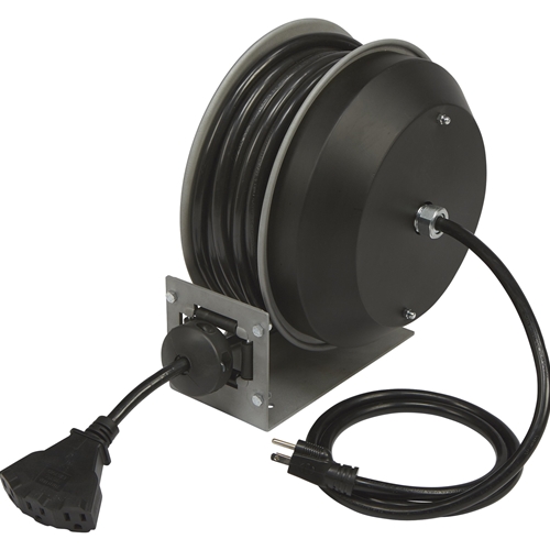 Strongway 49581 Heavy-Duty Retractable Extension Cord Reel 30 ft. 12/3, Triple Tap