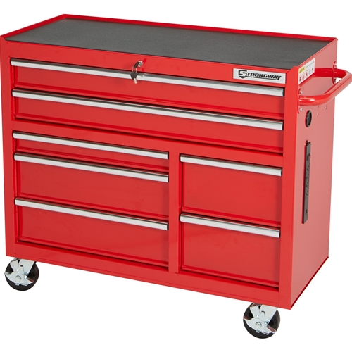 Strongway 7-Drawer Rolling Cabinet - 42inW x 18inD x 36.6inH
