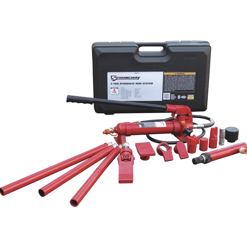 Strongway Hydraulic Portable Ram Kit - 4-Ton Capacity & 17-Pc