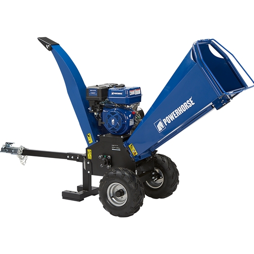 Powerhorse Wood Chipper/Shredder - 420cc OHV Engine, 3600 Max. RPM & 4in Branch Capacity