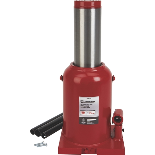 Strongway 50-Ton Hydraulic Bottle Jack with Welded Base