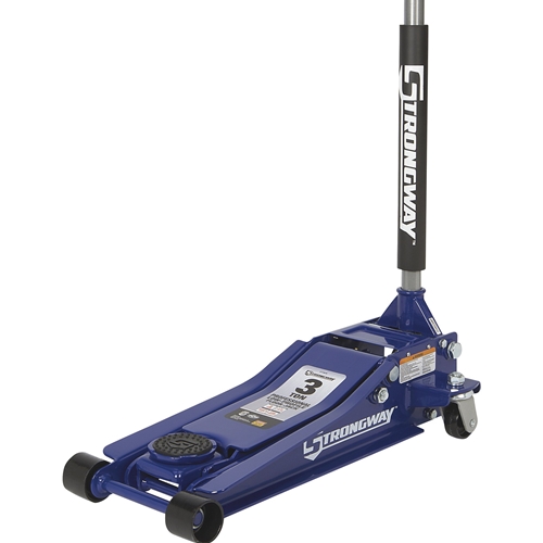 Strongway Professional Low-Profile Service Floor Jack - 3-Ton Capacity