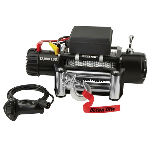 Ultra-Tow 12 Volt DC-Powered Off-Road Vehicle Winch - 12000-Lb Capacity & Galvanized Wire Rope