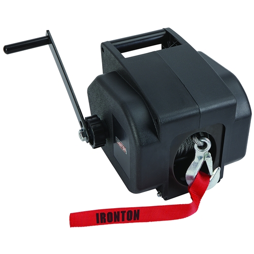 Ironton 12-Volt DC-Powered Electric Marine Winch - 2000-Lb Capacity & Steel Wire Rope