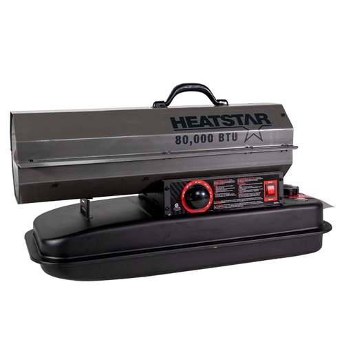 Portable Forced Air Heater | HS80KT | 80K BTU/Hr | Kerosene/Diesel/Oil/Jet Fuel