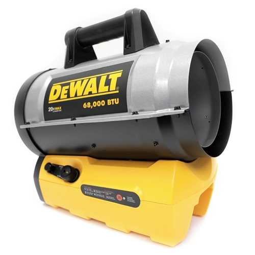DEWALT Cordless Forced Air Heater | DXH70CFAV | 27K/68K BTU/hr | Propane