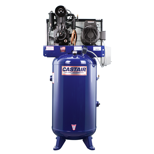 CASTAIR Compressor | Industrial Series | 80 Gal. Vertical | 7.5HP 1-ph 230V | 24.8 cfm @175psi