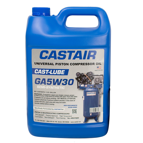 CASTAIR | 1 Gal. CastLube semi synthetic oil | Universal 5W30 multi season oil (case qty 6)
