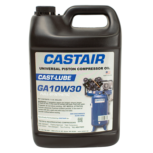 CASTAIR | 1 Gal. CastLube fully synthetic oil | Universal 10W30 multi season oil (6 per case)