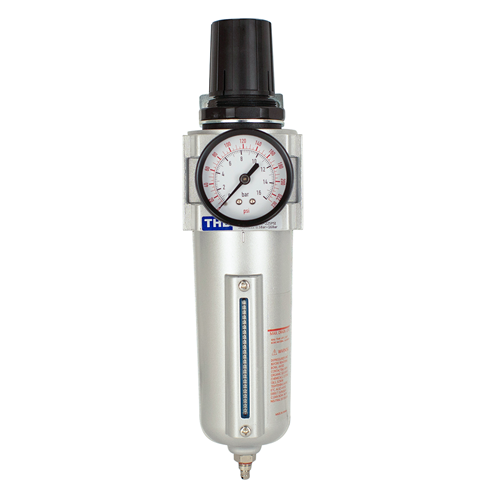 CASTAIR | Inline filter regulator combo w/gauge - 1/2"NPT | 5 micron filter