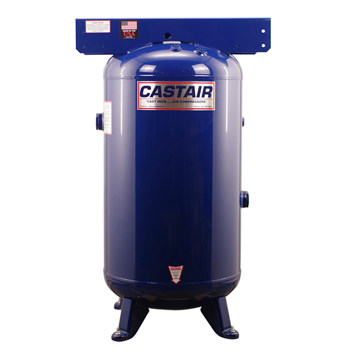 CASTAIR | 80 Gal. vertical air tank 2-stage compressor tank w/ top plate- 200psi max