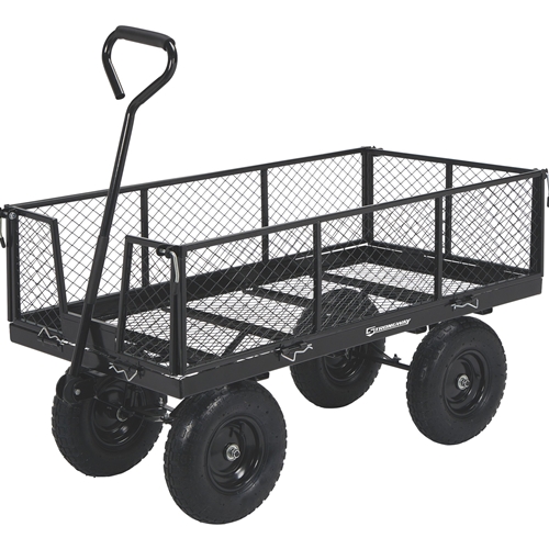 Strongway Steel Jumbo Garden Wagon - 1400-lb Capacity & 50"L x 24.1"W x 26.75"H