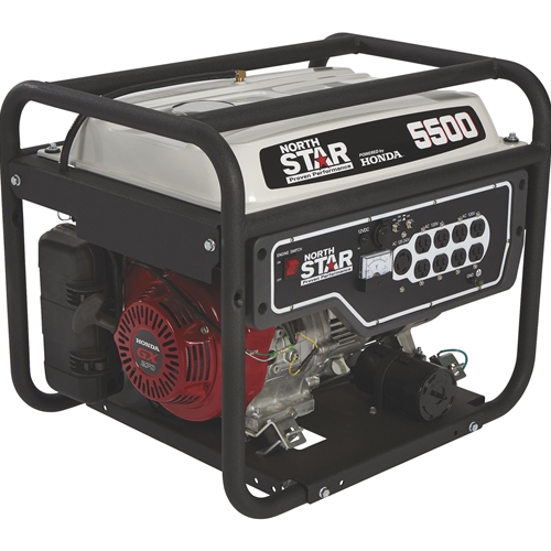 NorthStar Portable Generator with Honda GX270 Engine - 5500 Surge Watts, 4500 Rated Watts & CARB Compliant