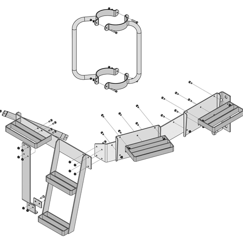 Case IH Tier 4 Magnum Window Step & Handrail (2013 Tier 4 & Older)