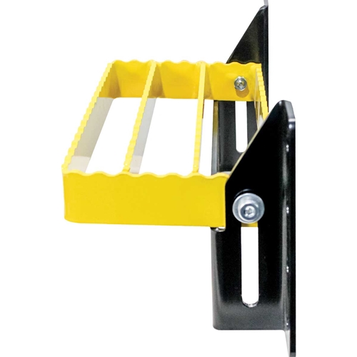 KM Flip-Up Step - Yellow/Black | Universal Mount | Tractorseats.com