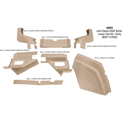 MITSUBISHI製 John Deere 6000 Series Lower Cab Kit - Early (BSN 131952