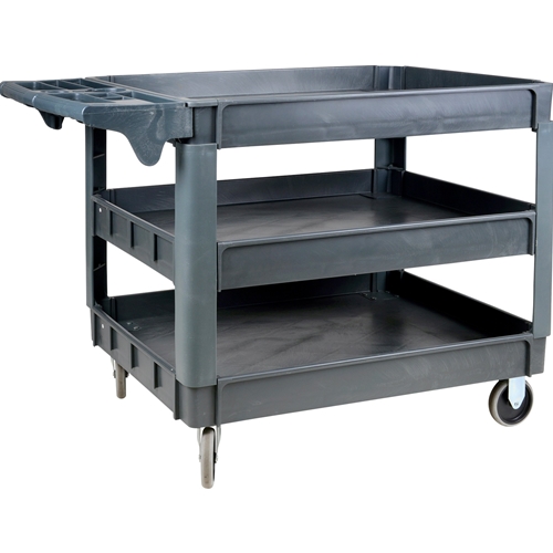 Ironton 500-Lb 3-Shelf Utility Cart - 46-3/5"W x 25-2/5"D x 32-7/10"H