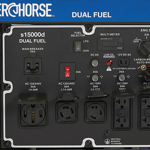 Powerhorse Generator | 17,000 Surge Watt | Dual Fuel