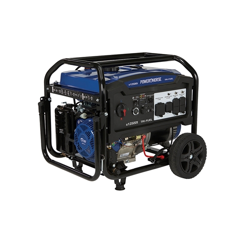 Powerhorse Generator | 12,500 Surge Watt | Tri Fuel | Electric Start