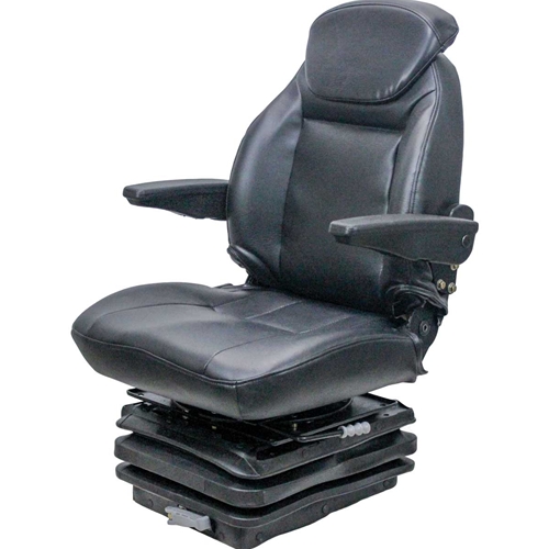 Uni Pro | Seat & Mechanical Suspension Kit | Case 870-2870 with Original Seat | Black Vinyl | 6413