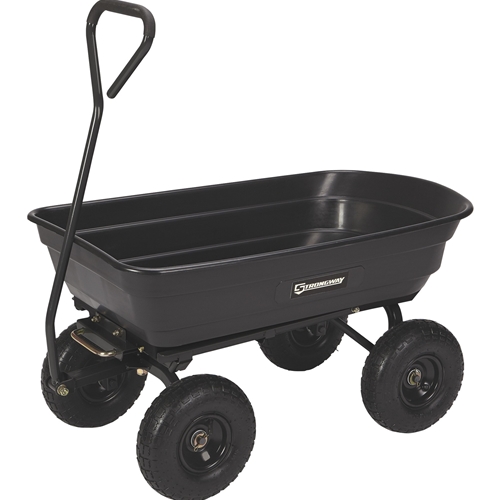 Strongway 4 ft³ Poly Dump Cart - 600-lb Capacity & 38.75"L x 20"W