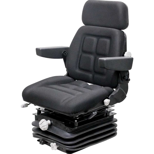 Massey Ferguson Bostrom Forward Angled Suspension KM 1004 Seat & Mechanical Suspension - Black Fabric