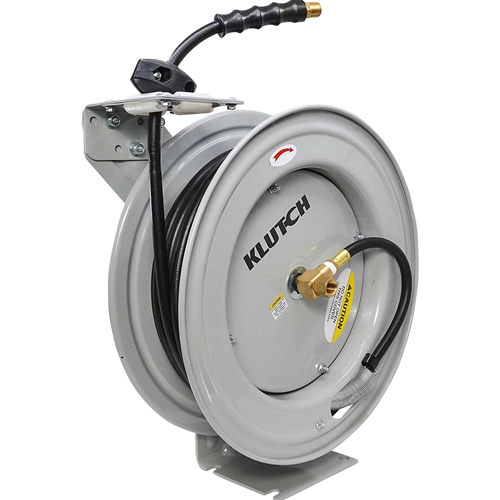 Klutch Auto Rewind Air Hose Reel w/50ft Hose - 300 PSI