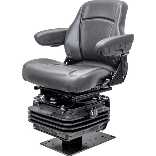 Sears | 5527E/T | Seat & Mechanical Suspension | Swivel | Armrests | Black Vinyl | 7814